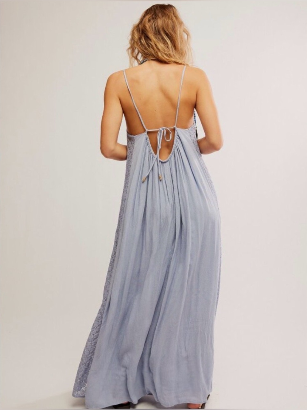 FREE PEOPLE Trail Of Flowers Maxi Dress / Dried Hydrangea - Picture 3 of 16